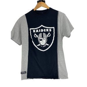 Mens NFL Raiders Refried T-Shirt Crew Short Sleeve Size M 1308 Logo Graphic